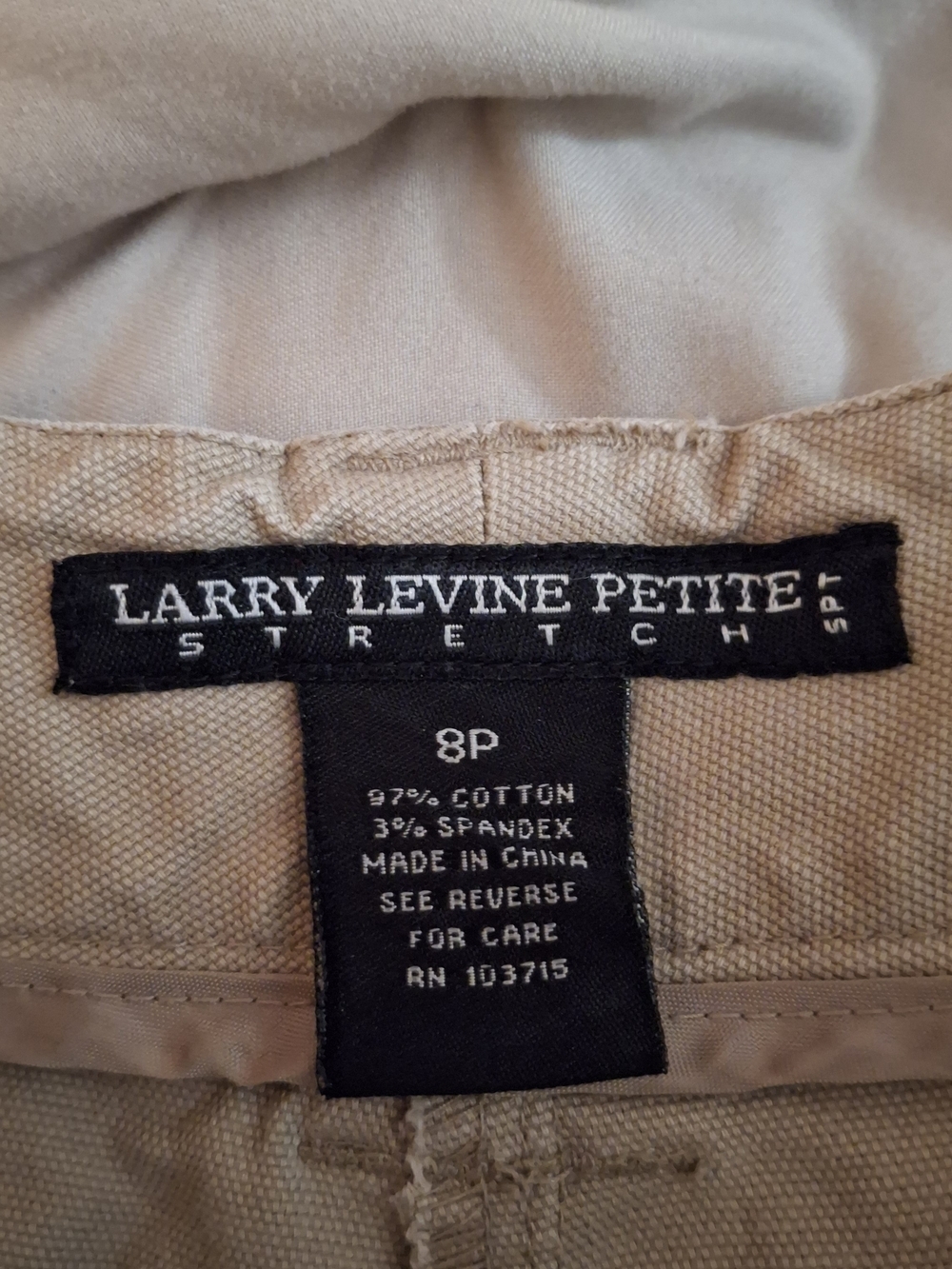 Larry Levine Women’s Khaki Wide-Leg Crop Pants — Tan - Picture 5 of 7
